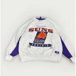 VTG 90s NBA Nutmeg Phoenix Suns Sweatshirt Size Large Gray Purple USA NBA Sports